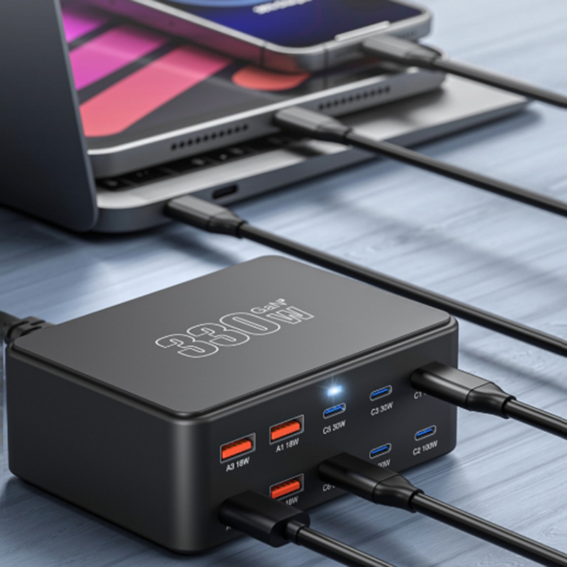 Gambar produk Taffware Charger Station Portable Fast Charging USB Type C 10Port 330W - HW66