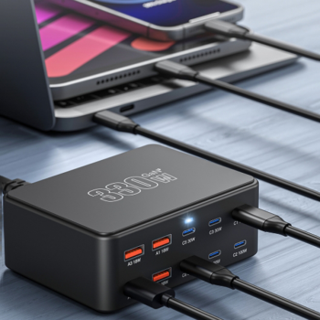 Gambar produk Taffware Charger Station Portable Fast Charging USB Type C 10Port 330W - HW66