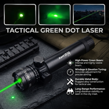 TaffLED Tactical Green Dot Laser Airsoft with Mount Baterai Charger - JG-2