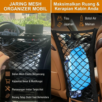 Jaring Mesh Penyimpanan Barang Mobil Car Net Organizer - C38419