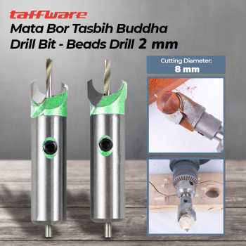 Gambar produk Taffware Tideway Mata Bor Drill Bit DIY Buddha Tasbih Beads 2mm 2 PCS 8mm