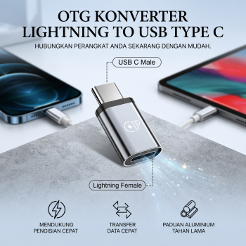 JHZKEN Adaptor OTG Konverter Converter Lightning to USB Type C - JK1871
