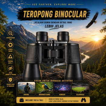 Gambar produk Eyebre Teropong Binocular Telescope Outdoor Paul Type BAK7 20X50 - PL2050-118 - 3
