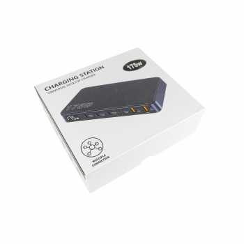 Gambar produk Taffware Charger USB Docking Station 6 Port Type C PD QC GaN 175W - BK-112D