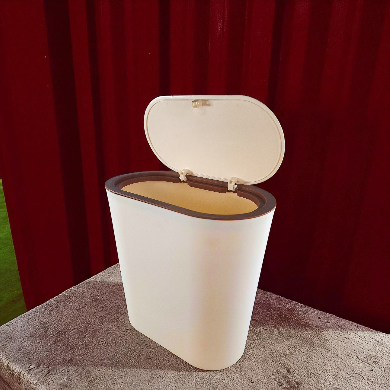Gambar produk SONGYA Tempat Sampah Minimalis Trash Bin Press Type with Lid - SY-E25201 - 2