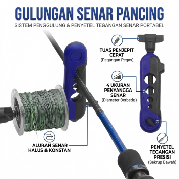 LUREHOLIC Gulungan Senar Pancing Portable Line Winder Spooler - R6