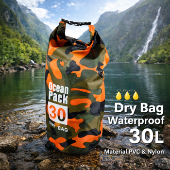 Ocean Pack Dry Bag Waterproof Backpack Strap Tas Tahan Air PVC Nilon - XAZ9