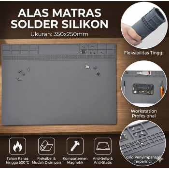 Lazme Alas Matras Solder Silikon Soldering Heat Resistant 350x250mm - BES-35