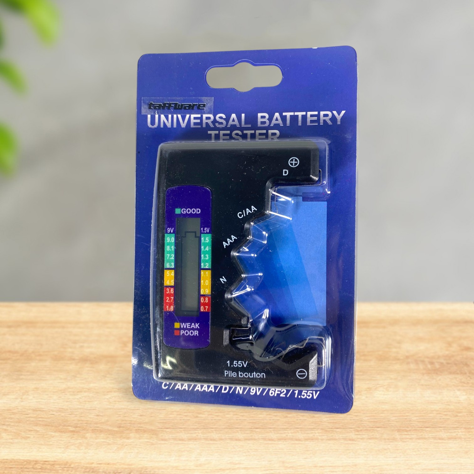 Taffware Tester Baterai Universal Capacity C AA AAA D N 9V 6F22 1.55V - TBD01 Gambar produk Taffware Tester Baterai Universal Capacity C AA AAA D N 9V 6F22 1.55V - TBD01