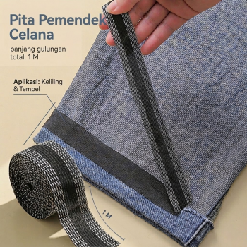 Rhodey Pemendek Celana Self Adhesive Pants Shorten Paste Iron 1M - L-103 image