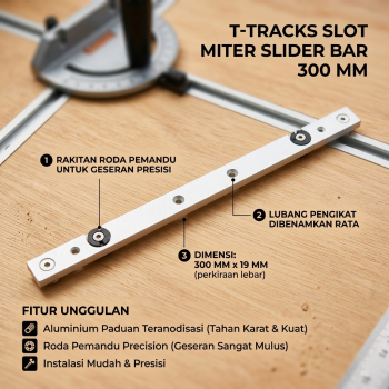 FNICEL T-tracks Slot Miter Slider Bar Woodworking with Stop