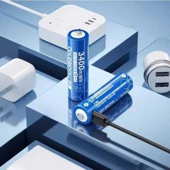Doublepow Baterai Rechargeable AA Type C 3400mWh 1.5V 1 PCS - DP-4000