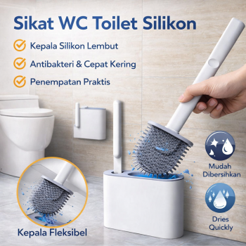 BOUSSAC Sikat WC Toilet Kamar Mandi TPR Silicone Bathroom Brush - HS-338