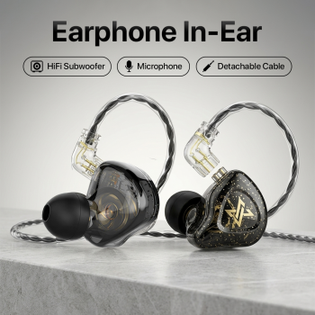 QKZ Earphone In-Ear Wired 3.5mm Detachable HiFi Subwoofer with Mic - AK6 Max