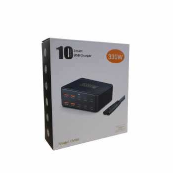 Gambar produk Taffware Charger Station Portable Fast Charging USB Type C 10Port 330W - HW66