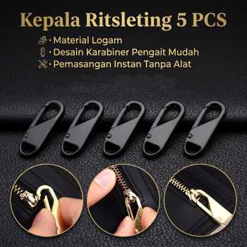 Gambar produk KALAX Kepala Ritsleting Pengganti Zipper Head Replacement 5 PCS - KA09