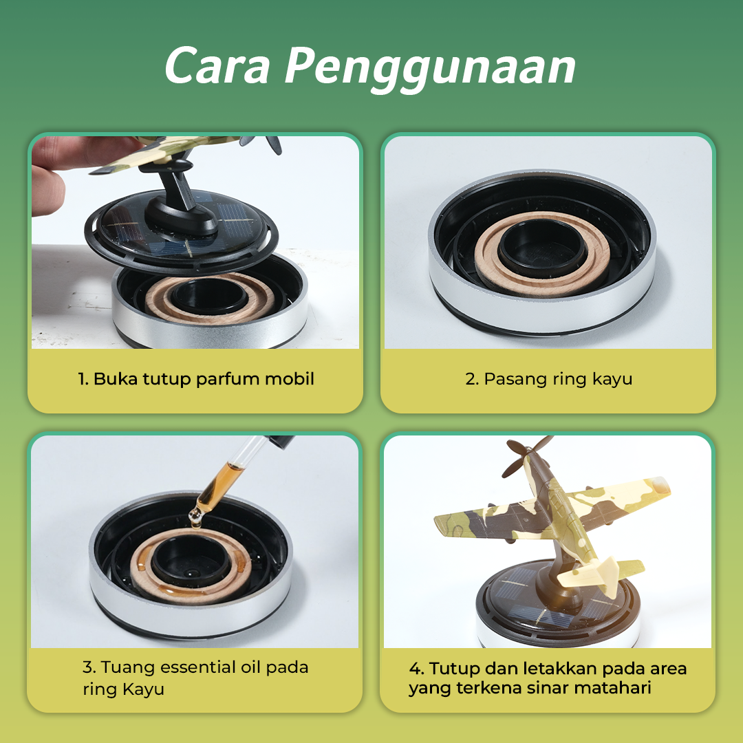 Tefanball Parfum Mobil Dashboard Pesawat Tenaga Surya Car Freshener - P51 Gambar produk Tefanball Parfum Mobil Dashboard Pesawat Tenaga Surya Car Freshener - P51
