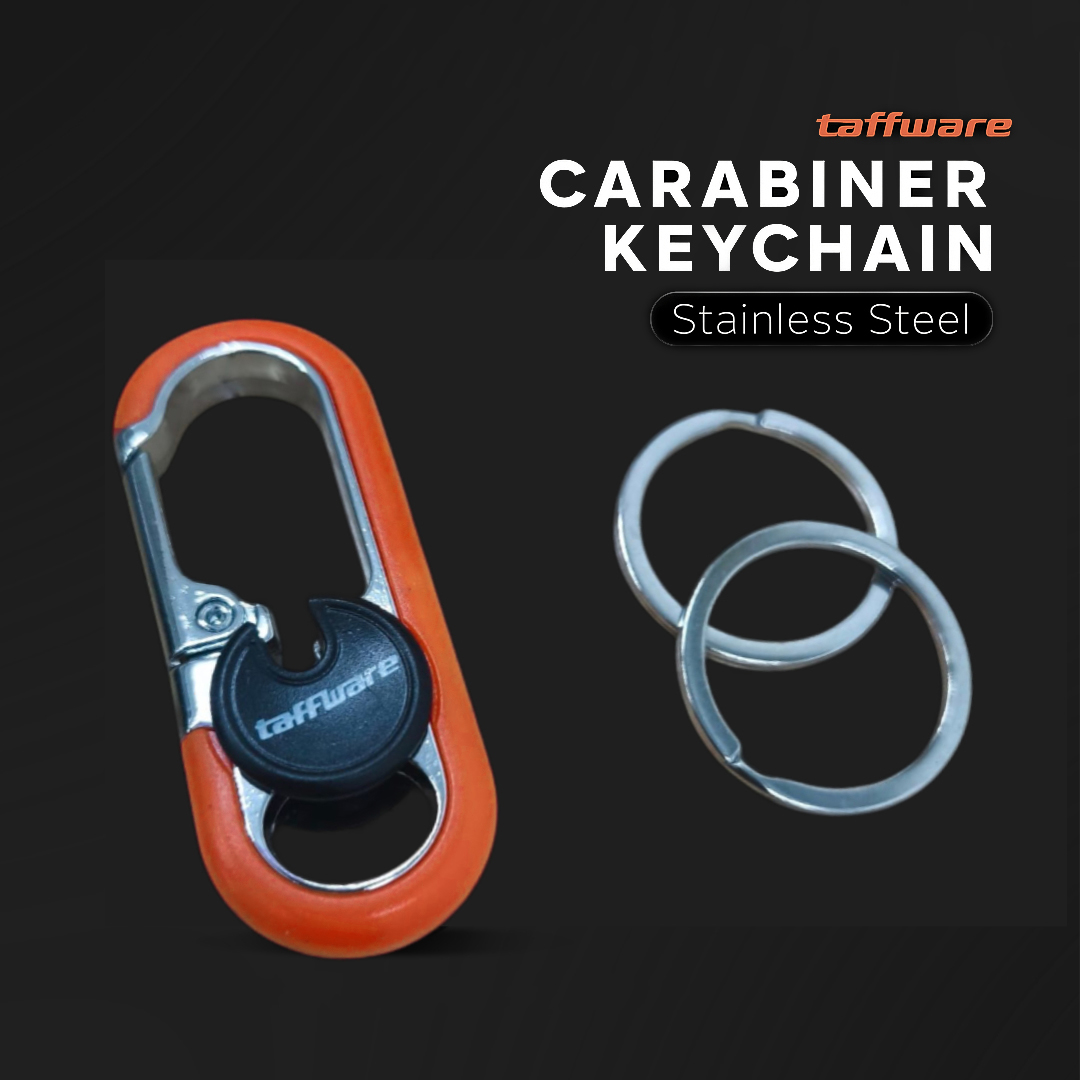 Taffware Gantungan Kunci Carabiner Keychain Clip Stainless Steel - A3746 Gambar produk Taffware Gantungan Kunci Carabiner Keychain Clip Stainless Steel - A3746