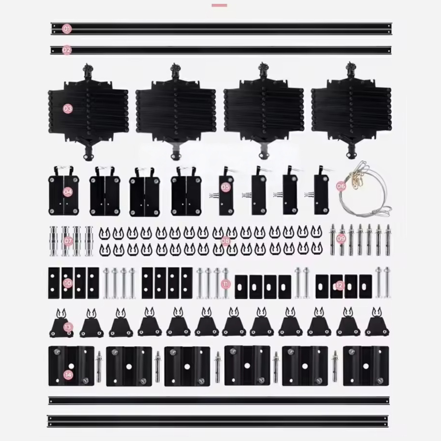 TaffSTUDIO Rel Gantung Lampu Studio Skytrack 4 Rel 4 Pantograf 3M - TS-443M Gambar produk TaffSTUDIO Rel Gantung Lampu Studio Skytrack 4 Rel 4 Pantograf 3M - TS-443M - 8
