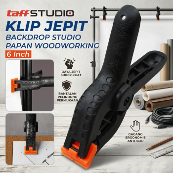 Gambar produk TaffSTUDIO Klip Jepit Backdrop Studio Fotografi Woodworking 6 Inch - PB-A06