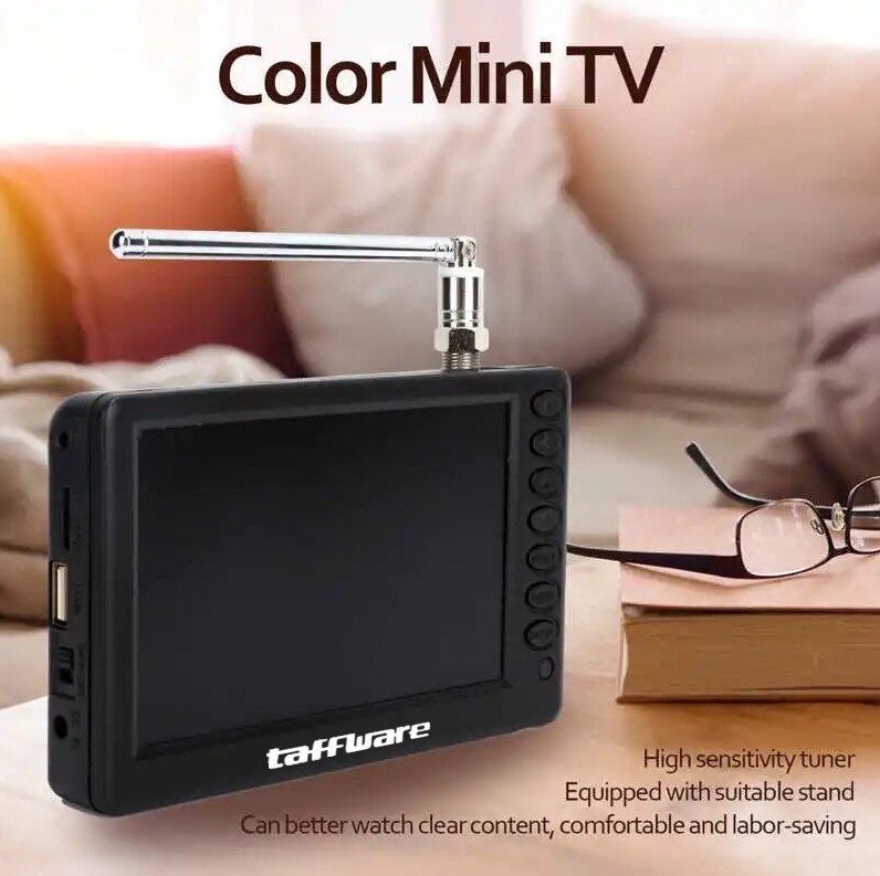 Taffware Portable HD TV Monitor 5 Inch DVB-T2 + Analog - D5 Gambar produk Taffware Portable HD TV Monitor 5 Inch DVB-T2 + Analog - D5