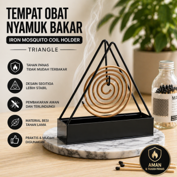 WOMLEX Tempat Obat Nyamuk Bakar Iron Mosquito Coil Holder Fireproof - CH14