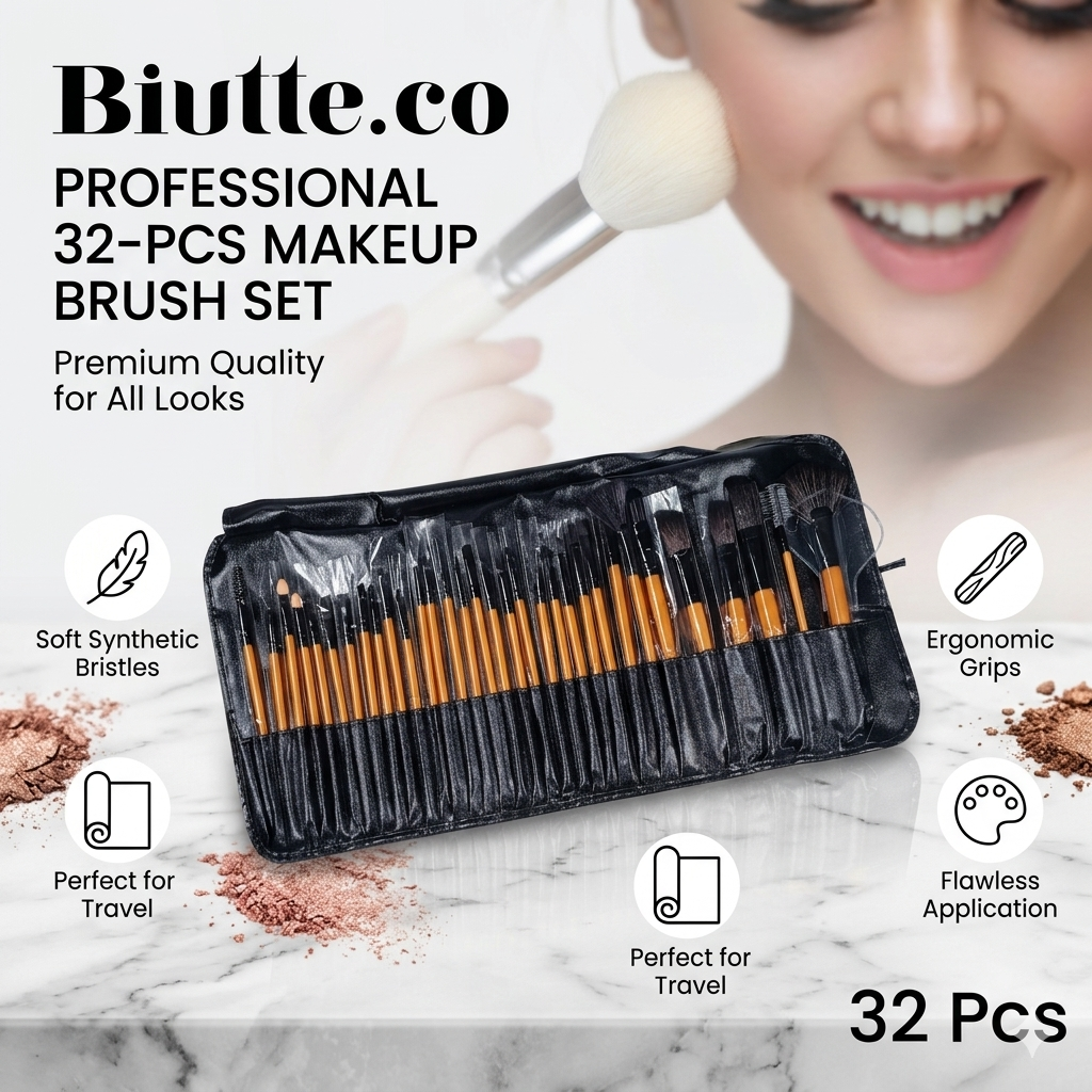 Biutte.co Set Professional Brush Make Up 32PCS dengan Tas Penyimpanan - MAG5170 Gambar produk Biutte.co Set Professional Brush Make Up 32PCS dengan Tas Penyimpanan - MAG5170 - Utama