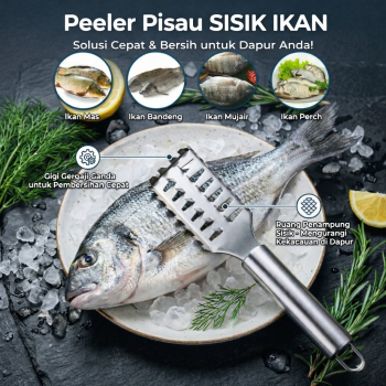 LISM Peeler Pisau Pengupas Sisik Ikan Fish Skin Scraper Stainless - FKW30