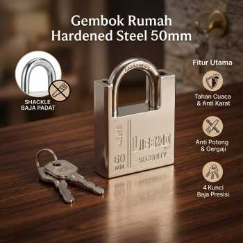 LIEBAO Gembok Rumah Anti Maling House Padlock Hardened Steel - LB-050