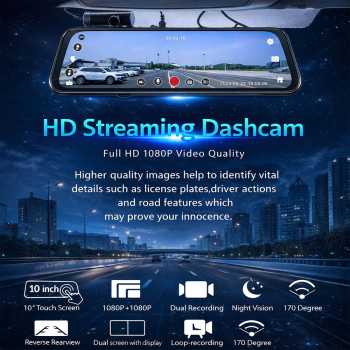 JOMISE Dashcam Mobil Spion Depan Belakang Dual Camera ADAS 1080p - YX5100