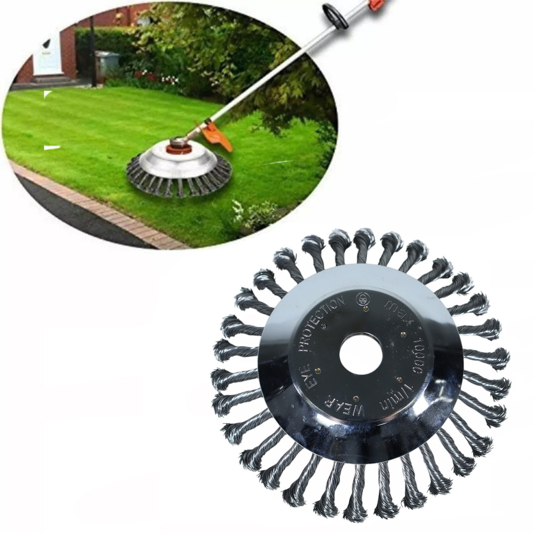 LISM Mata Pisau Potong Rumput Bulat Kawat Baja Weed Brush 8 Inch - LI2 Gambar produk LISM Mata Pisau Potong Rumput Bulat Kawat Baja Weed Brush 8 Inch - LI2 - 2