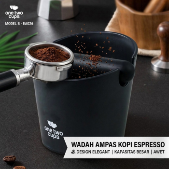 One Two Cups Wadah Ampas Kopi Espresso Knock Box Container Model B - EA026