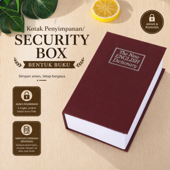 TaffGUARD Kotak Buku Kamus Hidden Safety Box Book Password Lock Size S - KB-10P