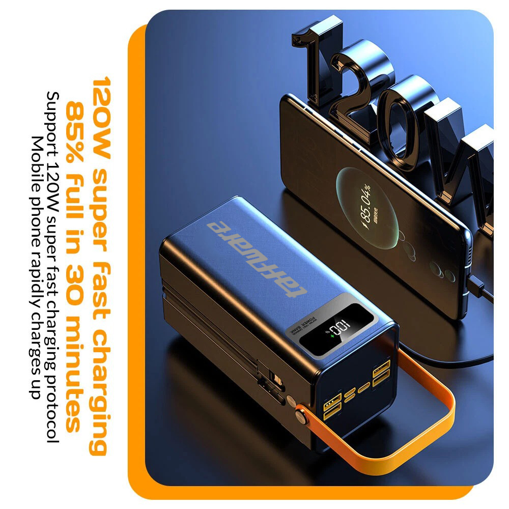 Gambar produk Taffware Power Bank Fast Charging Cable USB Type C 50000mAh 120W - KP502
