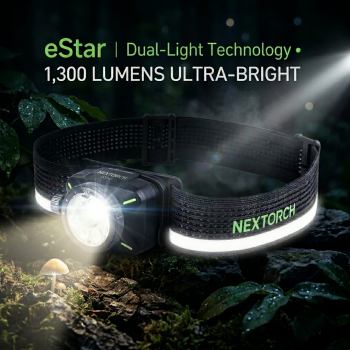 NEXTORCH eStar Senter Kepala LED Headlamp Waterproof IP67 1300 Lumens - eStar AAA