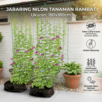 Embelish Jaring Nilon Tanaman Rambat Plants Climbing Net 180x180cm - E89LS