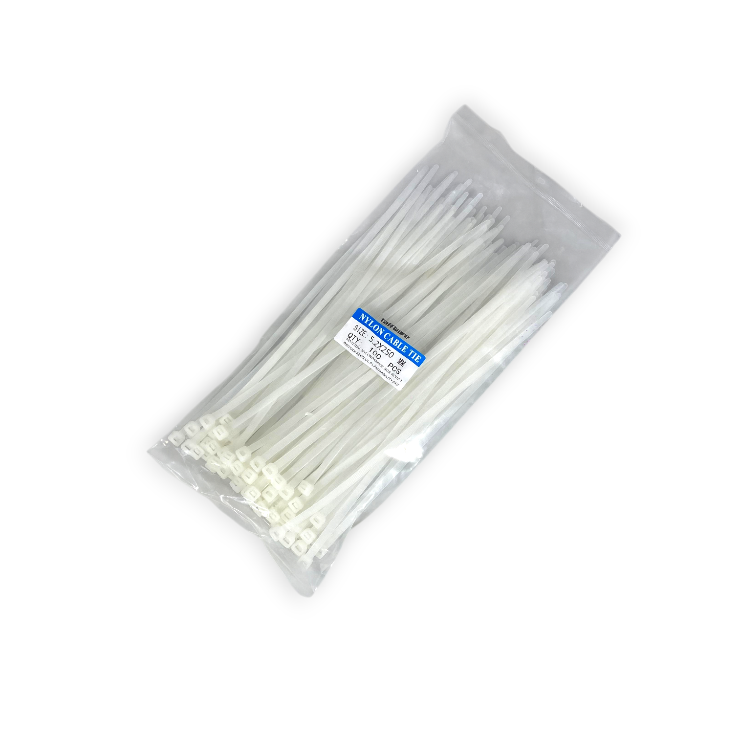 Taffware Kabel Ties Cable Nylon Multifunction 100 PCS 5.2x250mm - YQ835 Gambar produk Taffware Kabel Ties Cable Nylon Multifunction 100 PCS 5.2x250mm - YQ835 - Kemasan