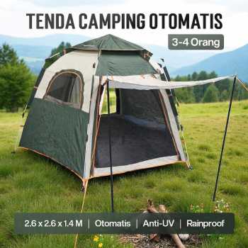 Gambar produk TaffSPORT Tenda Camping Lipat Otomatis 3-4 Orang Double Layer - SH-800