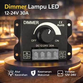 AELED Dimmer Lampu LED One Color Brightness Controller 12-24V 30A - AEL30A
