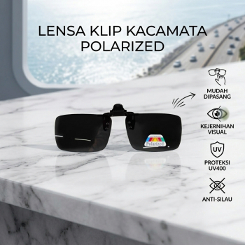 Lensa Klip Jepit Kacamata Day Vision for Night Driving Polarized
