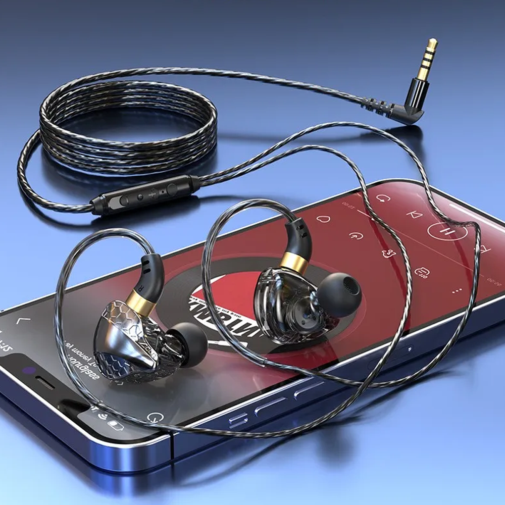 WKZ Earphone In-Ear Subwoofer Gaming Computer Sports with Microphone - S18 Gambar produk WKZ Earphone In-Ear Subwoofer Gaming Computer Sports with Microphone - S18 - 6