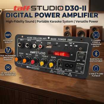 TaffSTUDIO Amplifier Board Audio Bluetooth USB 2.1 Channel 12V - D30-II