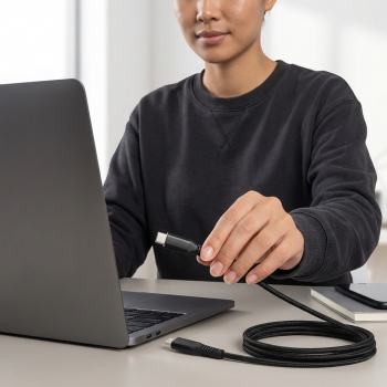 Gambar produk AUFU Kabel Data Type C to Type C Charger Braided Fast Charging 6A 66W 1M - KD66