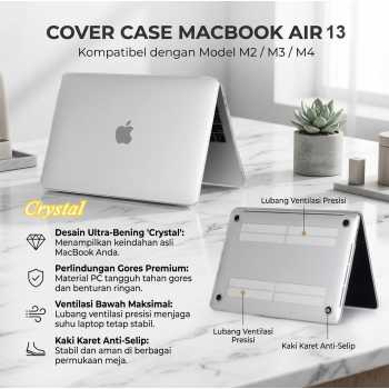 MTT Cover Case Macbook Full Protection Flat Luxury Crystal M2 M3 M4 - M-01