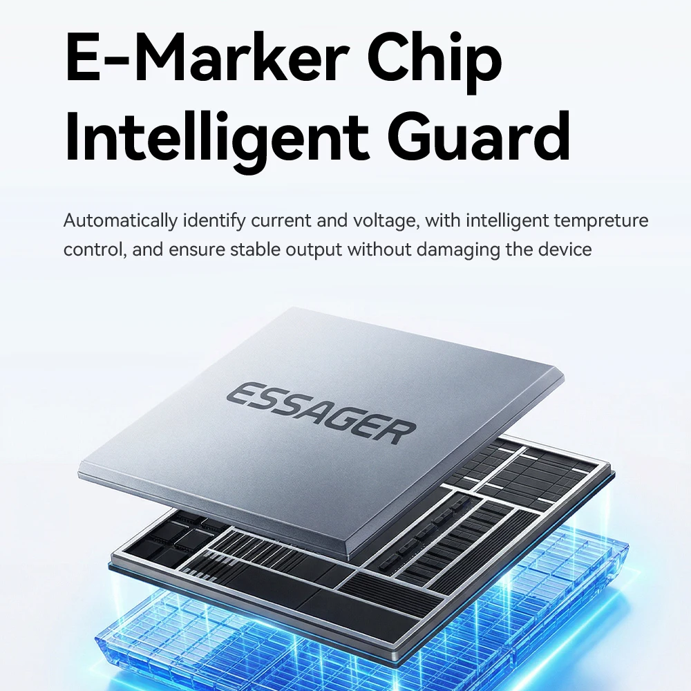 Gambar produk ESSAGER Kabel Data 2in1 Apple Watch Wireless Charger Type C 5A 100W 1M - ES-X82 - 6