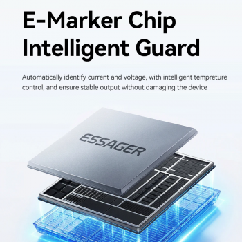 Gambar produk ESSAGER Kabel Data 2in1 Apple Watch Wireless Charger Type C 5A 100W 1M - ES-X82 - 6