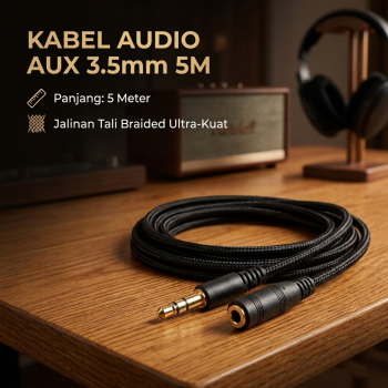 LINGHUANG Kabel Audio AUX 3.5mm Male to Female - AV124