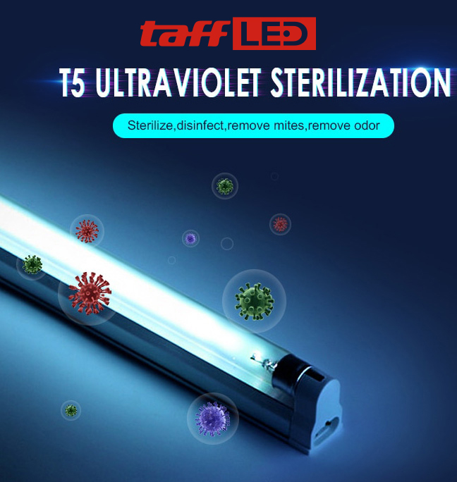 TaffLED Lampu UV Sterilizer Anti Bakteri T5 220V 310mm 8W - SP-T5-UV Gambar produk TaffLED Lampu UV Sterilizer Anti Bakteri T5 220V 310mm 8W - SP-T5-UV - Utama