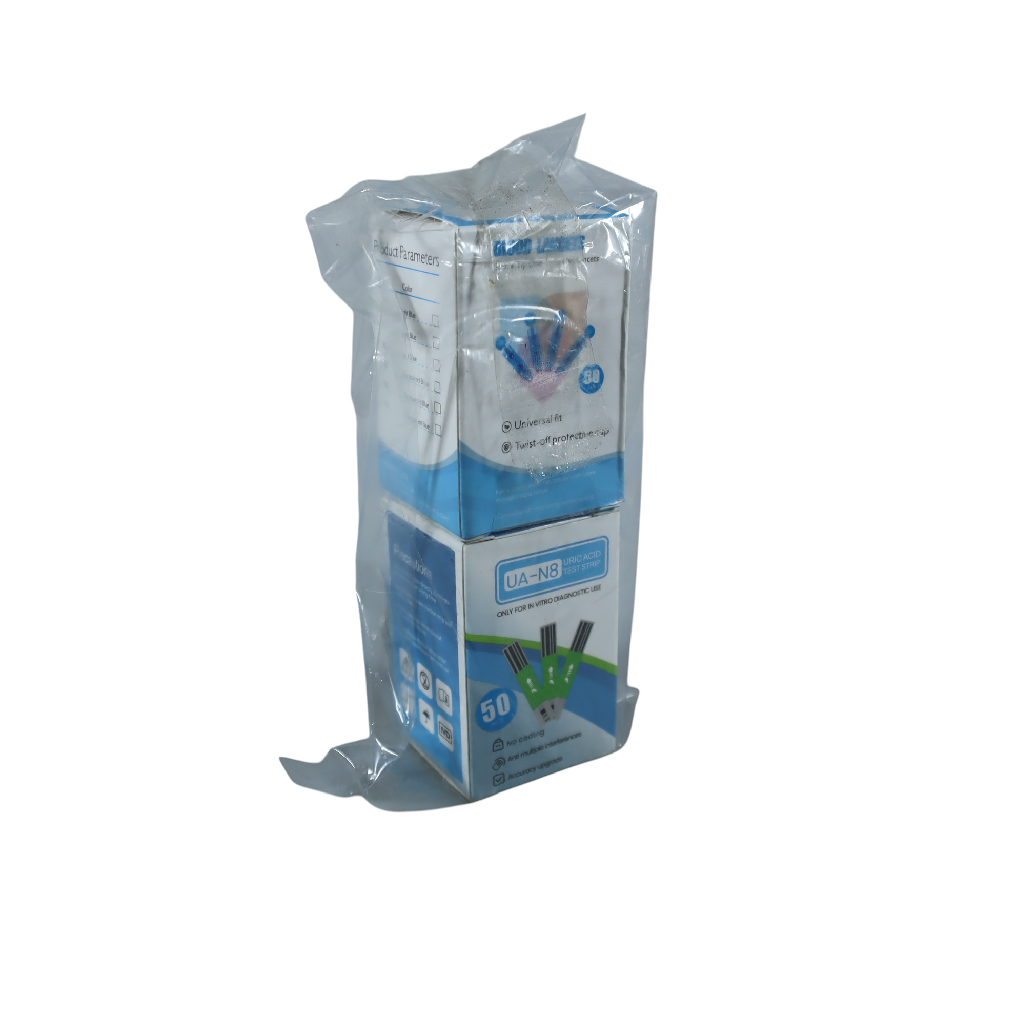 HUAHONG Strip Lancet Cek Asam Urat Uric Acid Test 50 PCS GUP T6 T3 W5 - UA-N8 Gambar produk HUAHONG Strip Lancet Cek Asam Urat Uric Acid Test 50 PCS GUP T6 T3 W5 - UA-N8