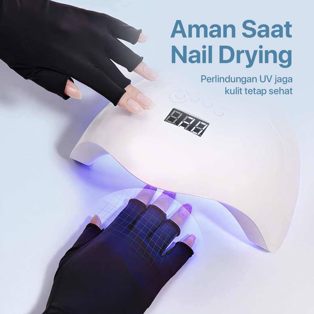 MALSHI Sarung Tangan Anti UV Sunscreen Gloves Nail Art - MS31 Gambar produk MALSHI Sarung Tangan Anti UV Sunscreen Gloves Nail Art - MS31 - 1